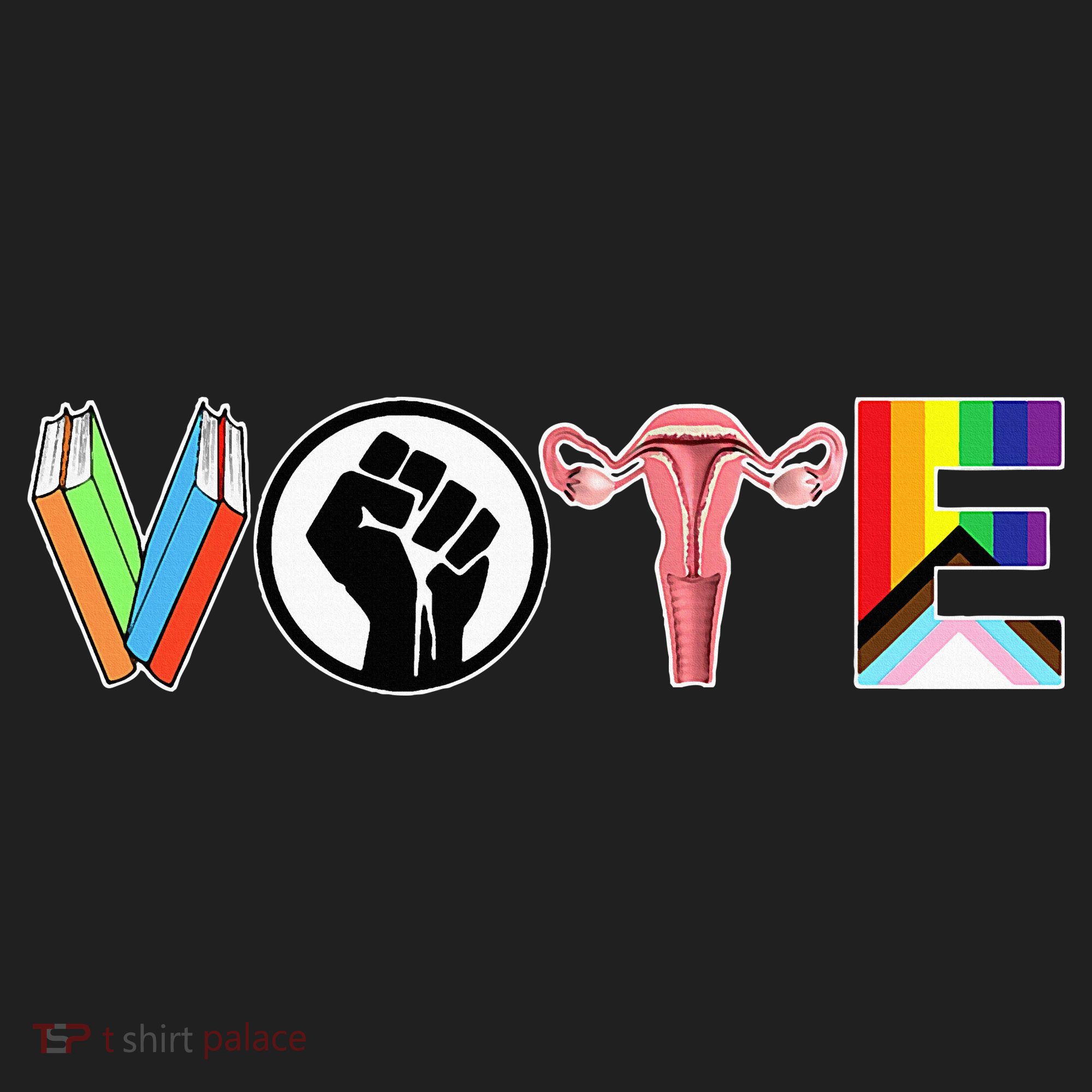 Vote Books Fist Ovaries Lgtbq Women's Sweatshirt