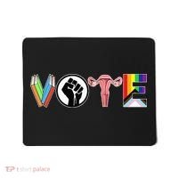 Vote Books Fist Ovaries Lgtbq Mousepad thumb 0