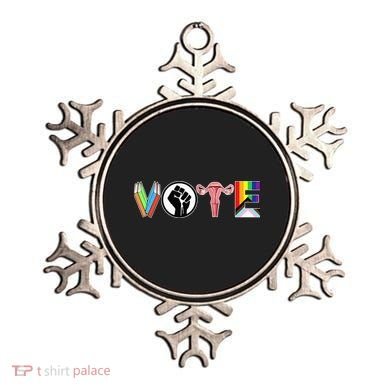 Vote Books Fist Ovaries Lgtbq Ornament