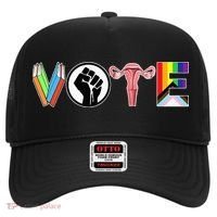 Vote Books Fist Ovaries Lgtbq Hat thumb 0