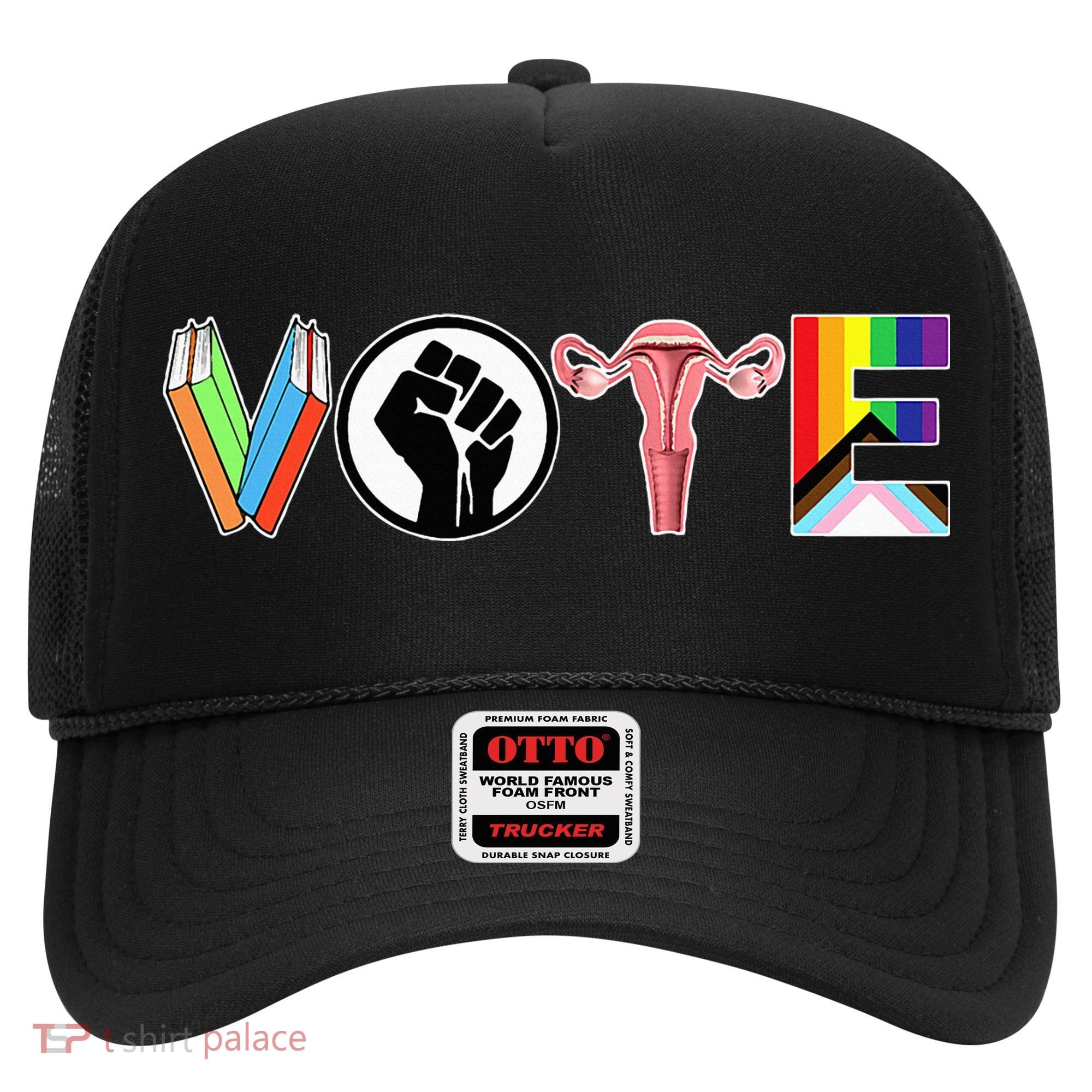 Vote Books Fist Ovaries Lgtbq Hat