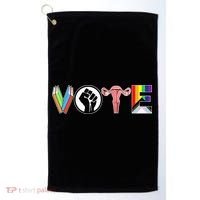 Vote Books Fist Ovaries Lgtbq Golf Towel thumb 0