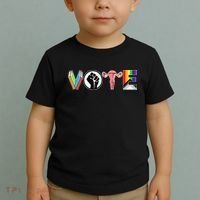 Vote Books Fist Ovaries Lgtbq Toddler T-Shirt thumb 2