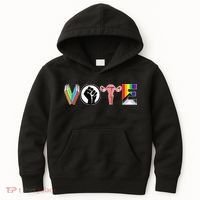 Vote Books Fist Ovaries Lgtbq Kids Hoodie thumb 0