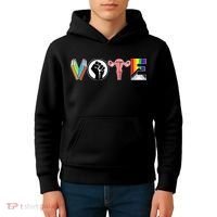 Vote Books Fist Ovaries Lgtbq Kids Hoodie thumb 4