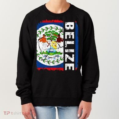 Vintage Belizean Flag Belize Pride Roots Heritage Women's Sweatshirt