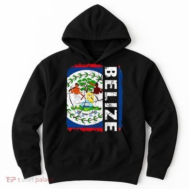 Vintage Belizean Flag Belize Pride Roots Heritage Hoodie