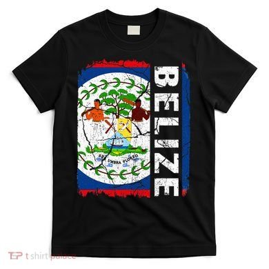 Vintage Belizean Flag Belize Pride Roots Heritage T-Shirt