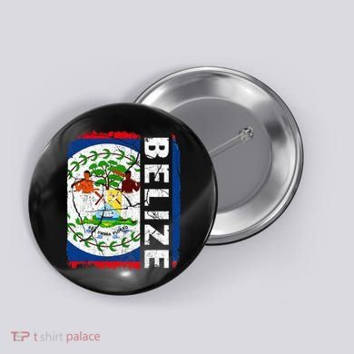 Vintage Belizean Flag Belize Pride Roots Heritage Button