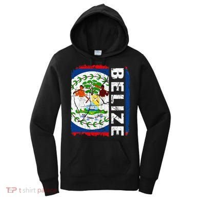 Vintage Belizean Flag Belize Pride Roots Heritage Women's Hoodie