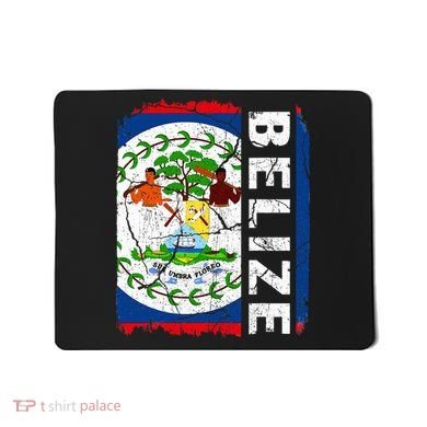 Vintage Belizean Flag Belize Pride Roots Heritage Mousepad
