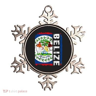 Vintage Belizean Flag Belize Pride Roots Heritage Ornament