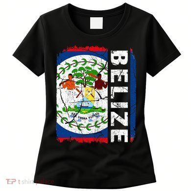 Vintage Belizean Flag Belize Pride Roots Heritage Women's T-Shirt