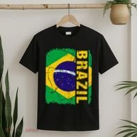 Vintage Brazilian Flag Brazil Pride Roots Heritage Gift T-Shirt thumb 2
