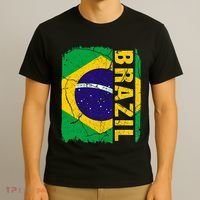 Vintage Brazilian Flag Brazil Pride Roots Heritage Gift T-Shirt thumb 3