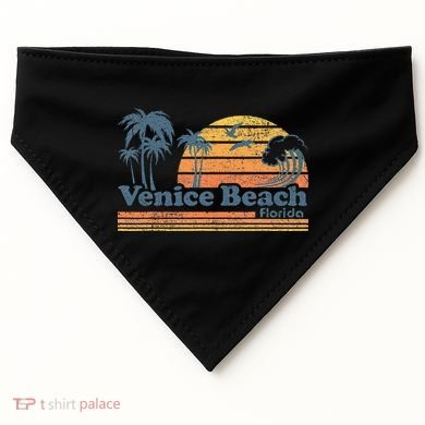 Venice Beach Florida Vintage Spring Break Vacation Retro USA-Made Doggie Bandana