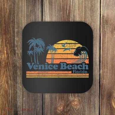 Venice Beach Florida Vintage Spring Break Vacation Retro Coaster