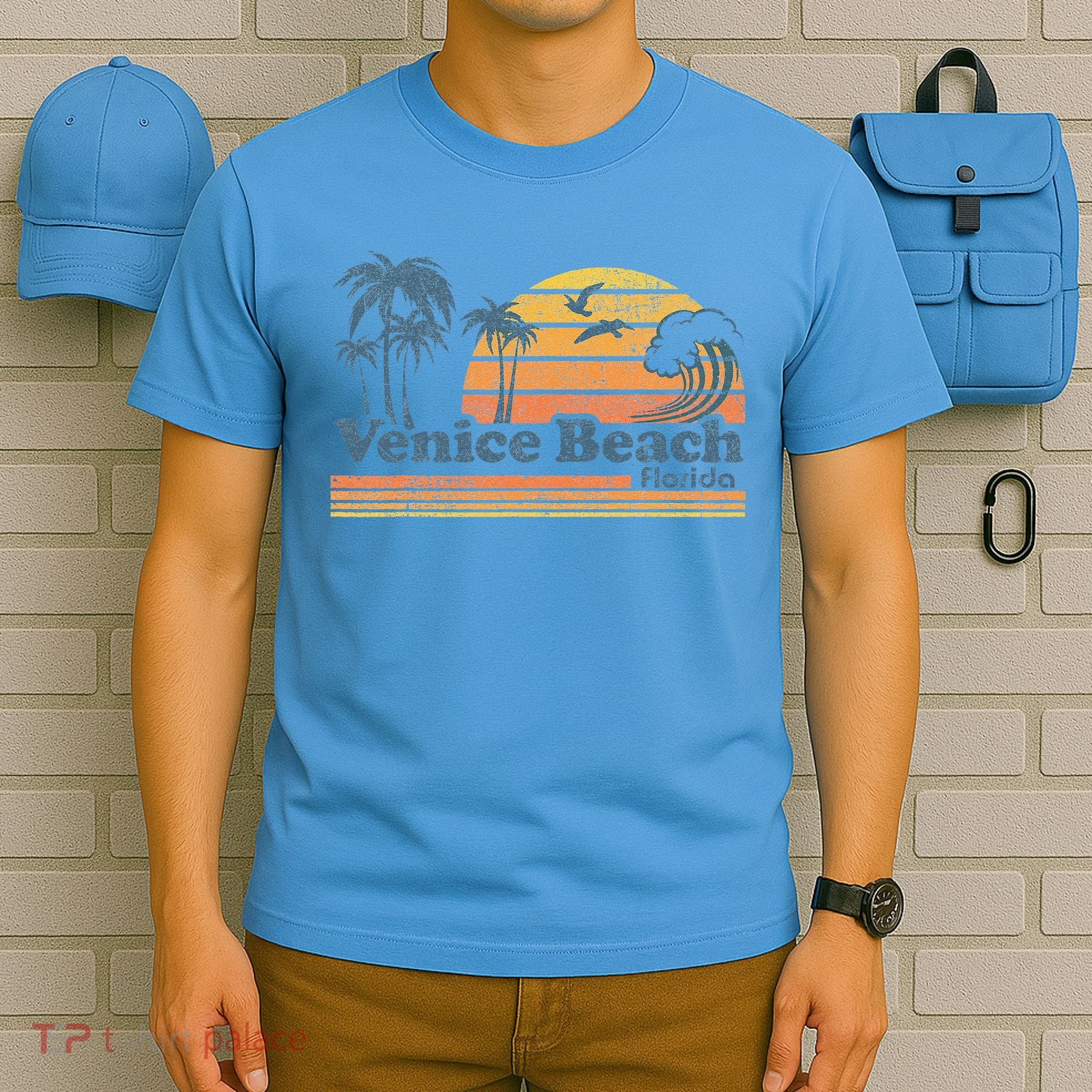 Venice Beach Florida Vintage Spring Break Vacation Retro T-Shirt