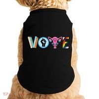 Vote Books Fist Ovaries Lgtbq Doggie Tank thumb 0