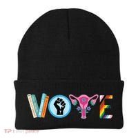 Vote Books Fist Ovaries Lgtbq Beanie thumb 0