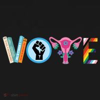 Vote Books Fist Ovaries Lgtbq Women's Hoodie thumb 2
