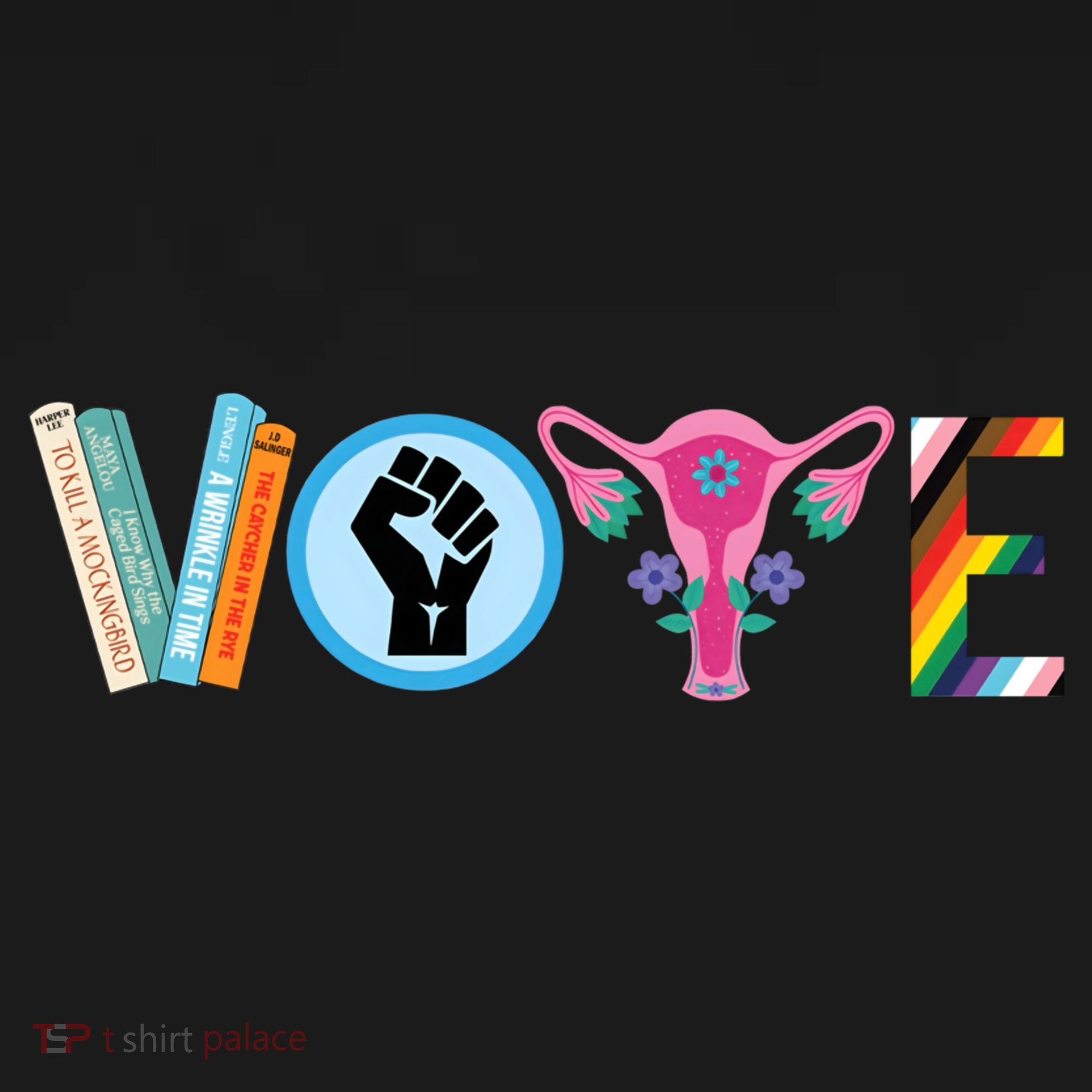 Vote Books Fist Ovaries Lgtbq Women's Hoodie