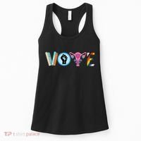 Vote Books Fist Ovaries Lgtbq Women's Tank Top thumb 0