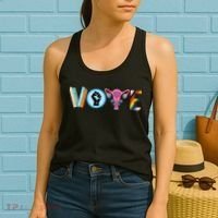 Vote Books Fist Ovaries Lgtbq Women's Tank Top thumb 2