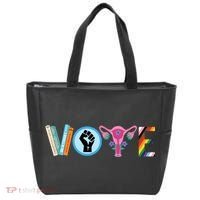 Vote Books Fist Ovaries Lgtbq Tote Bag thumb 0