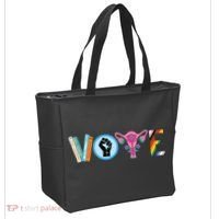 Vote Books Fist Ovaries Lgtbq Tote Bag thumb 2