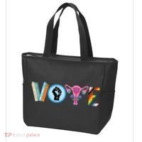 Vote Books Fist Ovaries Lgtbq Tote Bag thumb 3