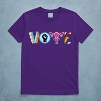 Vote Books Fist Ovaries Lgtbq T-Shirt thumb 5