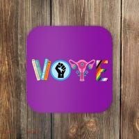 Vote Books Fist Ovaries Lgtbq Coaster thumb 0