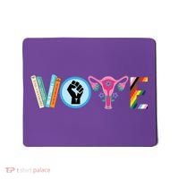 Vote Books Fist Ovaries Lgtbq Mousepad thumb 0
