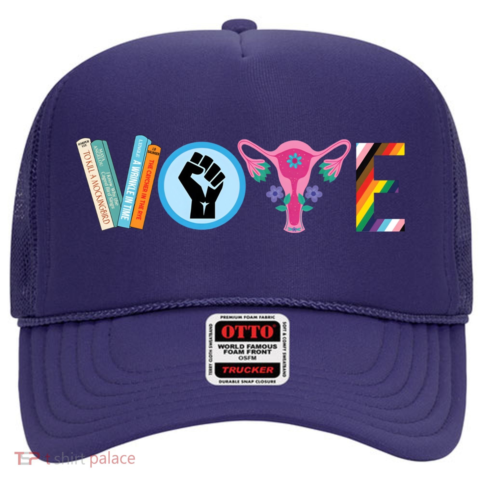 Vote Books Fist Ovaries Lgtbq Hat