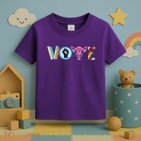 Vote Books Fist Ovaries Lgtbq Toddler T-Shirt thumb 3