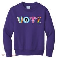 Vote Books Fist Ovaries Lgtbq Kids Sweatshirt thumb 0