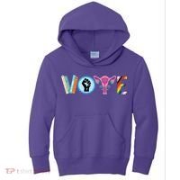 Vote Books Fist Ovaries Lgtbq Kids Hoodie thumb 0