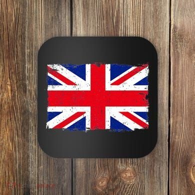 Vintage British Flag Heritage Distressed Coaster