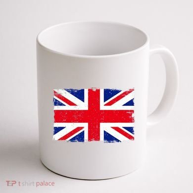 Vintage British Flag Heritage Distressed Coffee Mug back