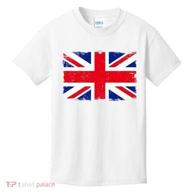Vintage British Flag Heritage Distressed Kids T-Shirt