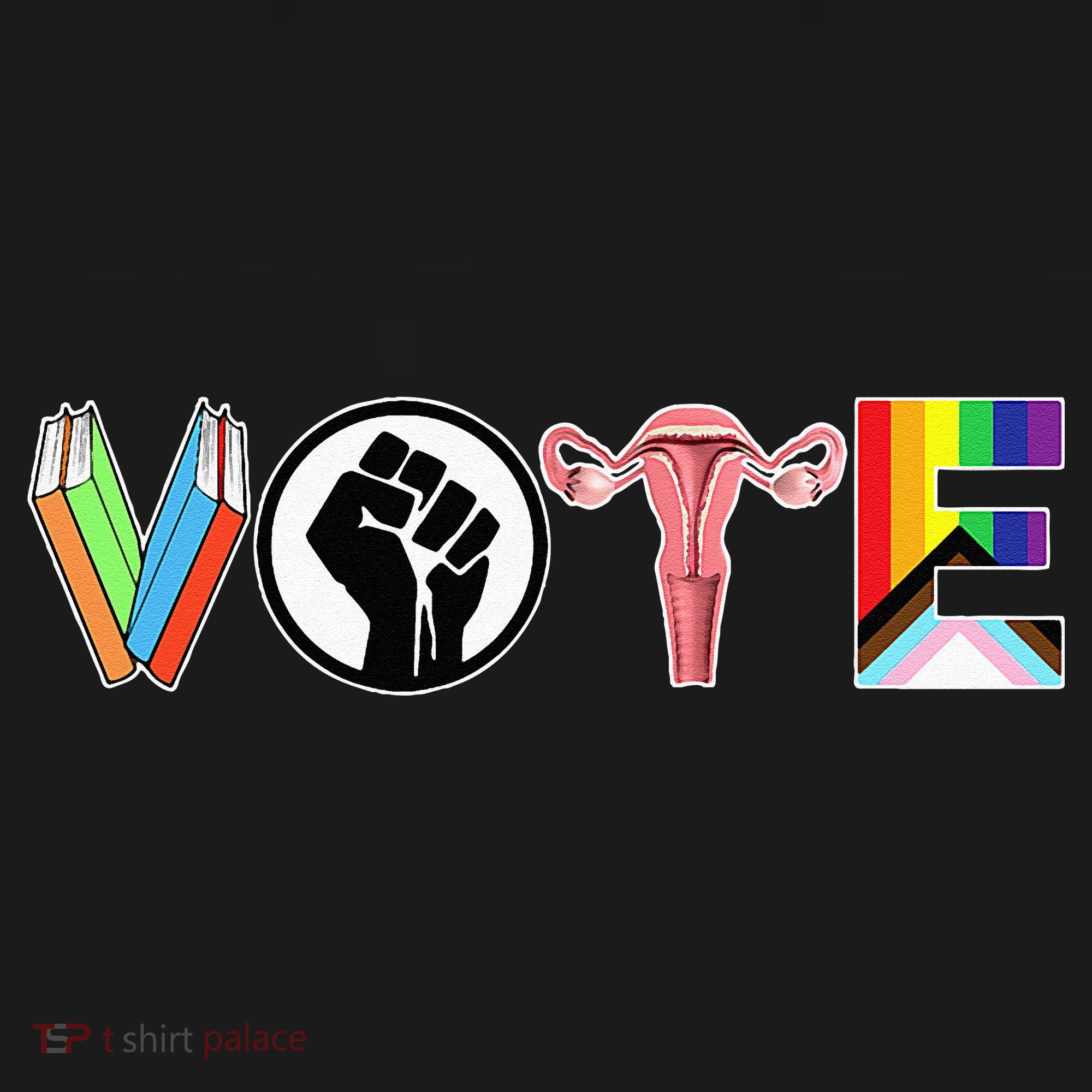 Vote Books Fist Ovaries Lgtbq Backpack
