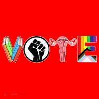 Vote Books Fist Ovaries Lgtbq Santa Hat thumb 1