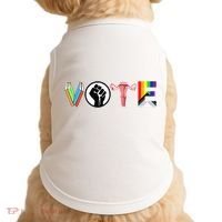 Vote Books Fist Ovaries Lgtbq Doggie Tank thumb 0