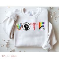 Vote Books Fist Ovaries Lgtbq Sweatshirt thumb 2