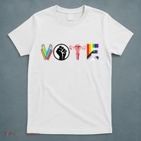 Vote Books Fist Ovaries Lgtbq T-Shirt thumb 5
