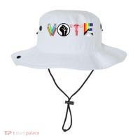 Vote Books Fist Ovaries Lgtbq Bucket Hat thumb 0