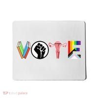 Vote Books Fist Ovaries Lgtbq Mousepad thumb 0