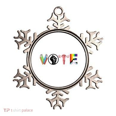 Vote Books Fist Ovaries Lgtbq Ornament