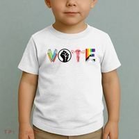 Vote Books Fist Ovaries Lgtbq Toddler T-Shirt thumb 2